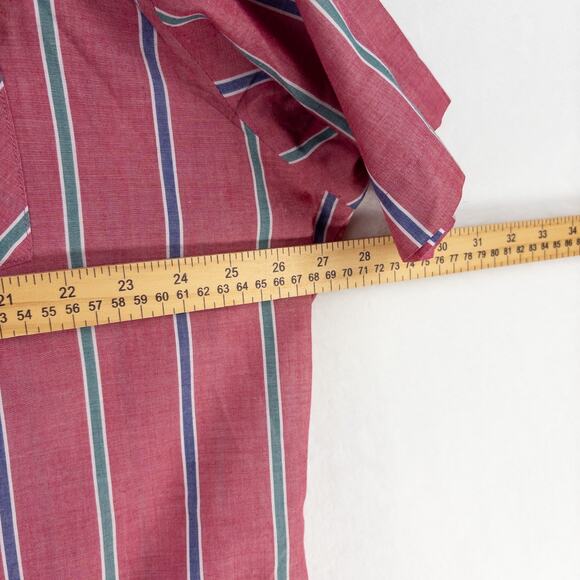 Vintage Wrangler Pearl Snap Short Sleeve Shirt Mens XXL Striped Red/Pink Western - Picture 5 of 12